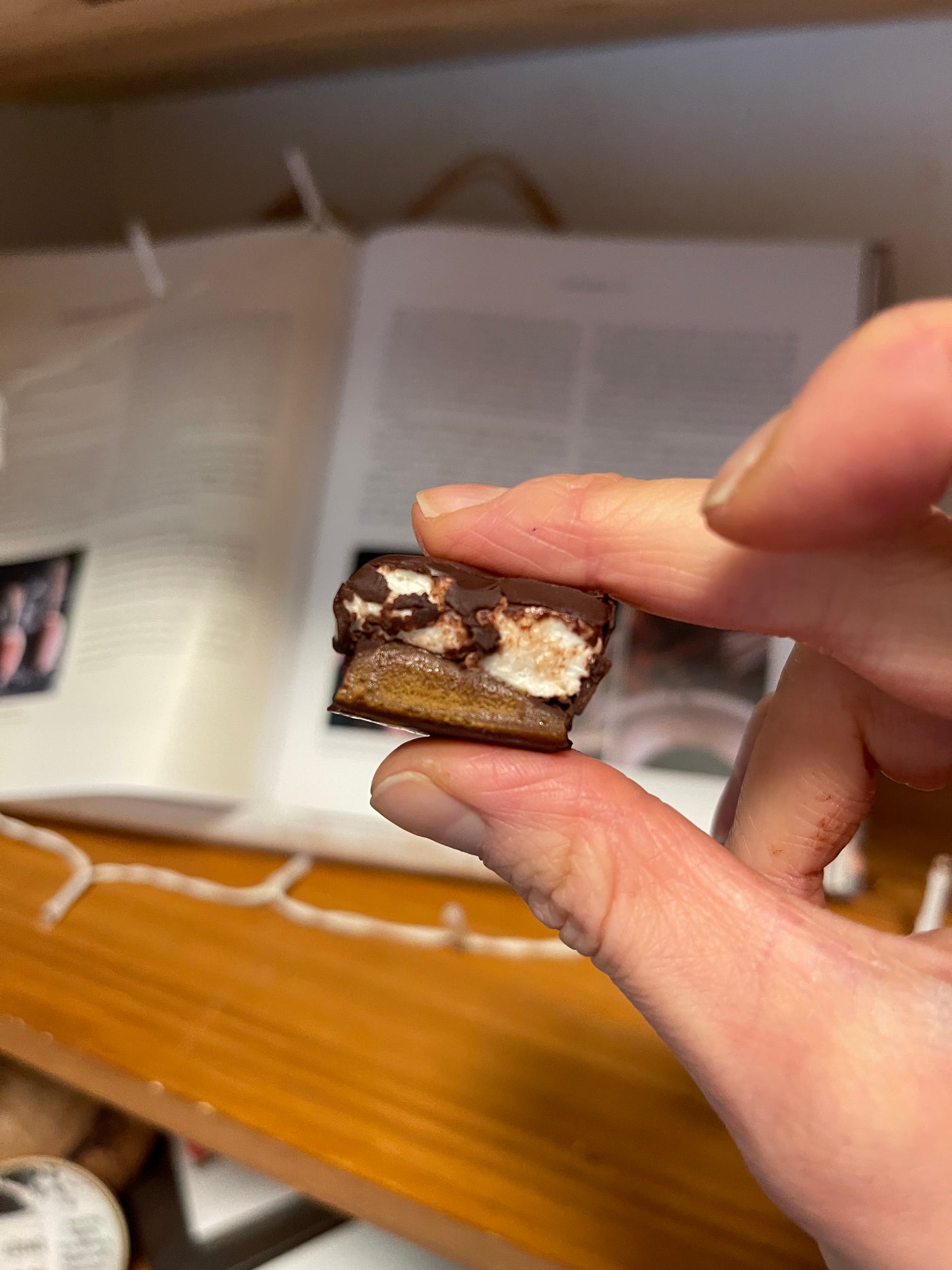 I Chew Chew Chews You! Very firm and chewy caramel marshmallow bites.